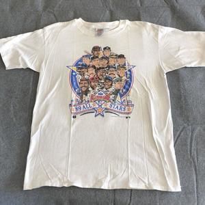 1989 All Star Game Caricature T-Shirt Angels Shirt Tee